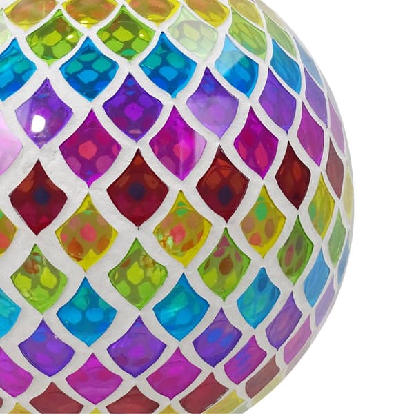 Alpine Multicolor Mosaic Teardrop Glass Gazing Globe