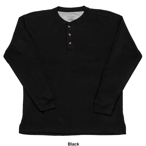 Mens Preswick & Moore&#174; Long Sleeve Thermal Henley Pajama Shirt