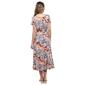 Womens Perceptions Short Sleeve Tie Front Floral Midi Dress - image 2