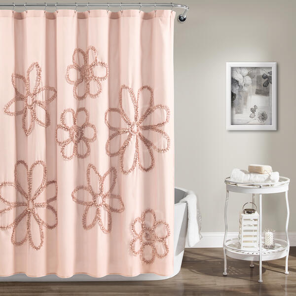 Lush Decor(R) Ruffle Flower Shower Curtain - image 