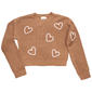 Girls (7-16) No Comment Long Sleeve Braided Hearts Sweater - image 3