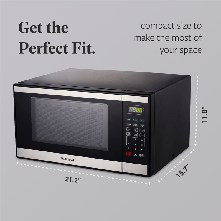 Farberware® 1.1 cu. ft. Black 1000 Watt Countertop Microwave Oven