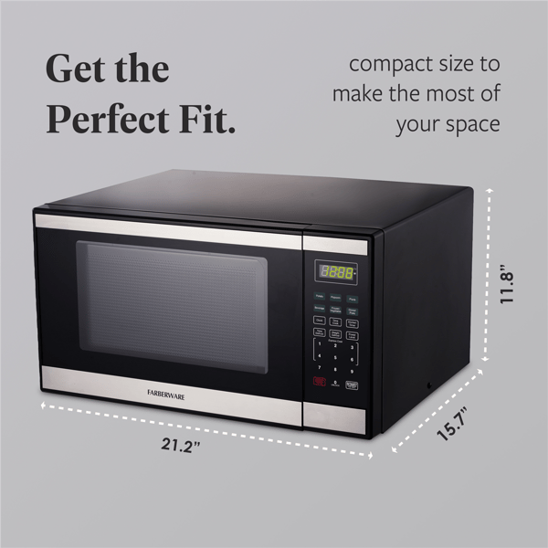 Farberware® 1.1 cu. ft. Black 1000 Watt Countertop Microwave Oven