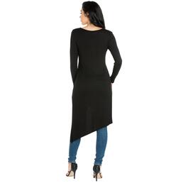 Womens 24/7 Comfort Apparel Long Sleeve Asymmetrical Tunic