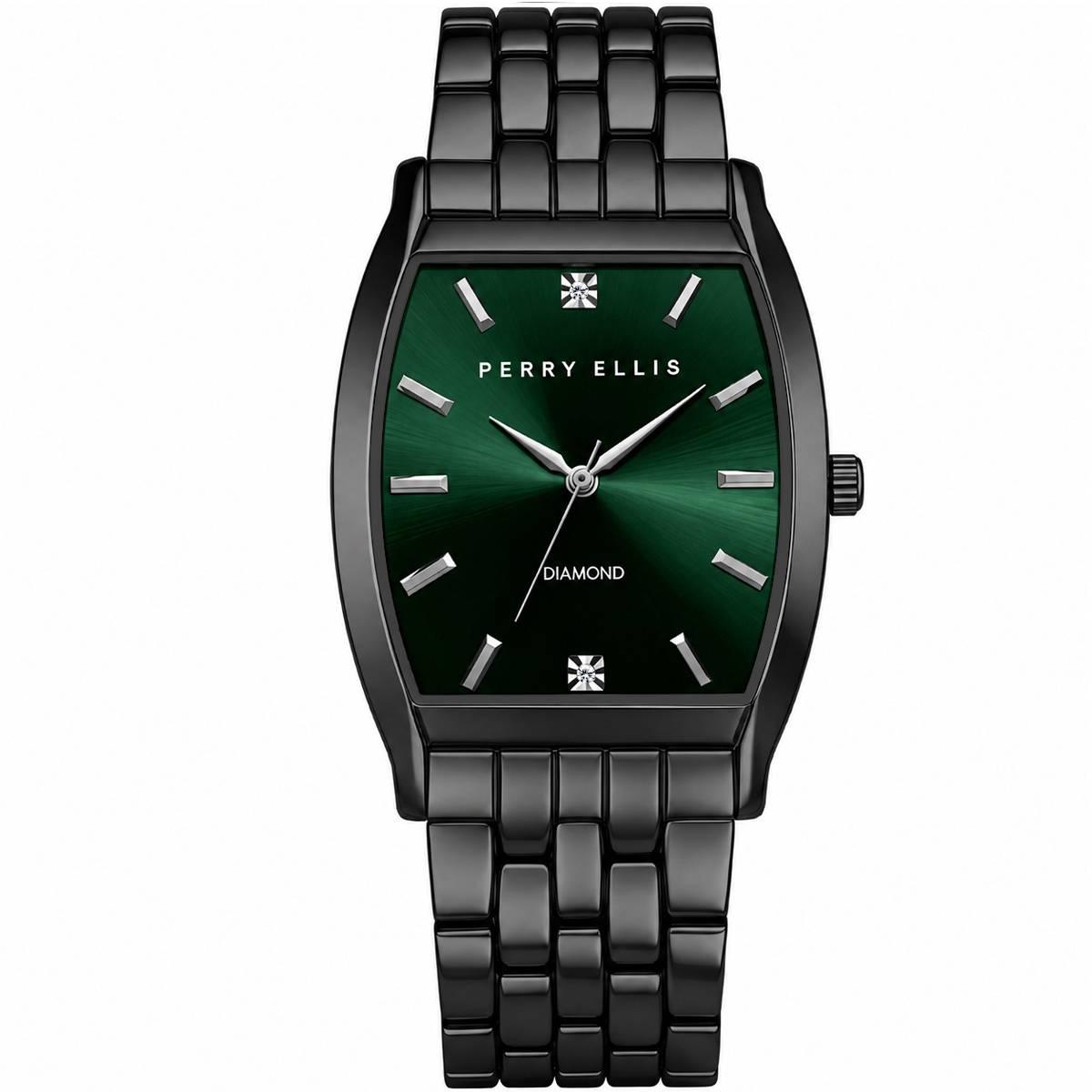 Mens Perry Ellis Diamond Dial Thin Bracelet Watch - PE0018GU.UK
