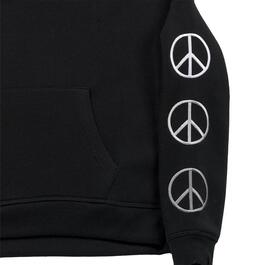 Girls &#40;7-16&#41; No Comment Peace Sign Embroidered Hoodie