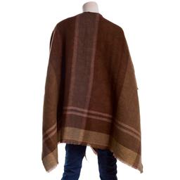 Womens Modena Leopard Plaid Reversible Ruana