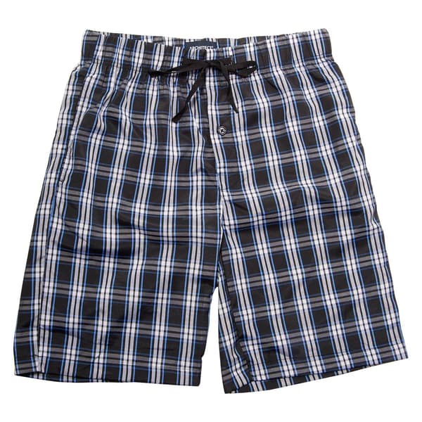 Mens Architect&#40;R&#41; Woven Plaid Pajama Shorts - Navy