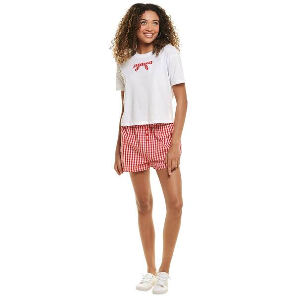 Juniors No Comment Graphic Tee & Boxer Shorts Set - image 