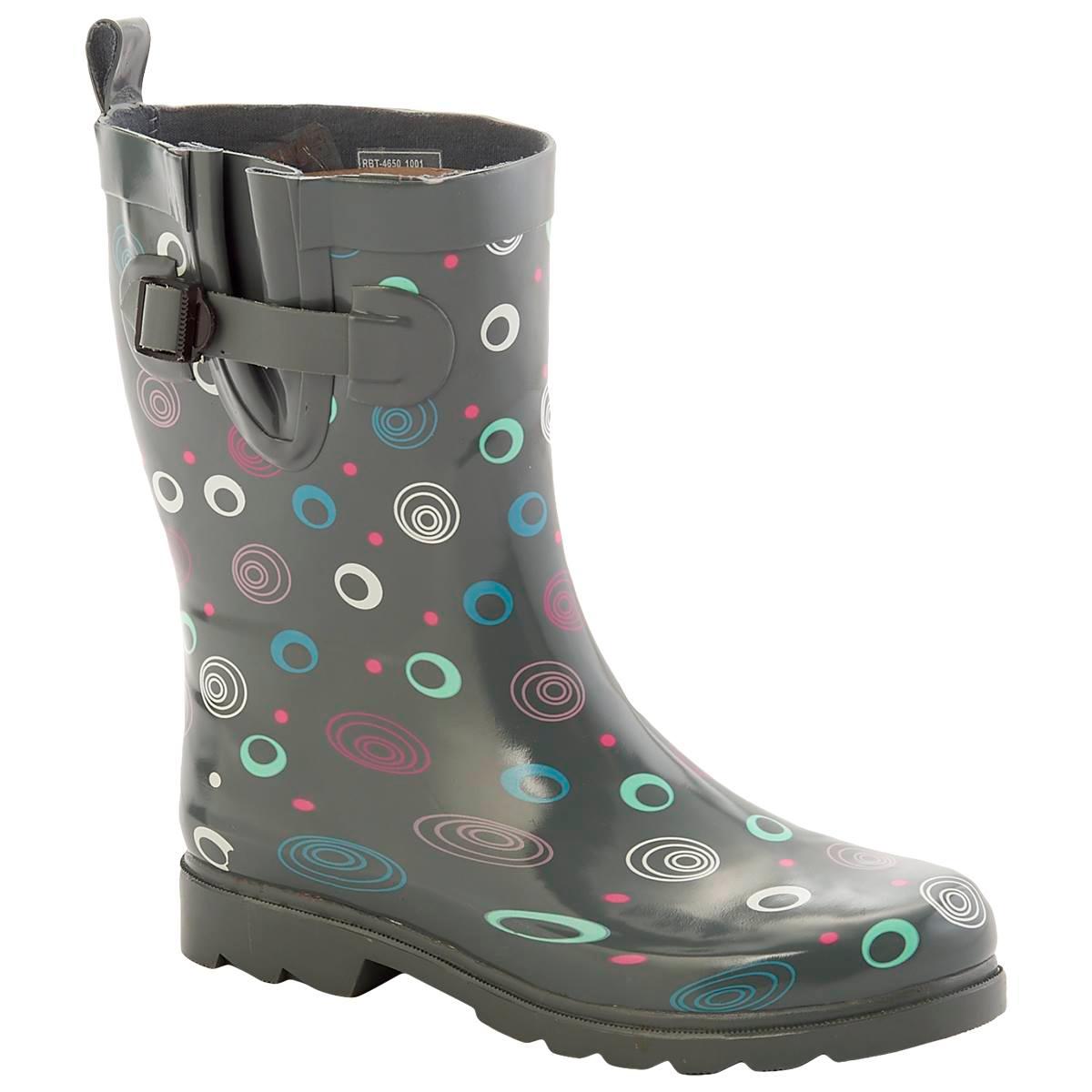 Womens Capelli New York Multi Swirls Grey Mid Calf Rain...