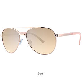 Womens Tropic-Cal Crux Mid Size Metal Aviator Sunglasses