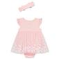 Baby Girl &#40;3-12M&#41; Little Me&#174; Floral Mesh Skirt Bodysuit Dress - image 2