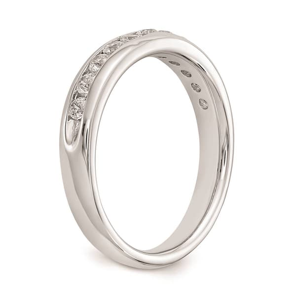 Pure Fire 14kt. White Gold Lab Grown 11-Stone Channel Band