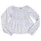 Girls (7-16) Star Ride® Long Sleeve Floral Smocked Top - image 2
