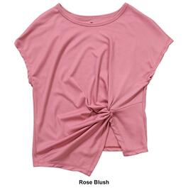 Girls &#40;7-16&#41; One Step Up Solid Rib Top w/ Twisted Front