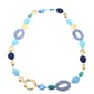 Ashley Cooper(tm) Blue Turquoise Gold-Tone Beaded Metal Necklace - image 1