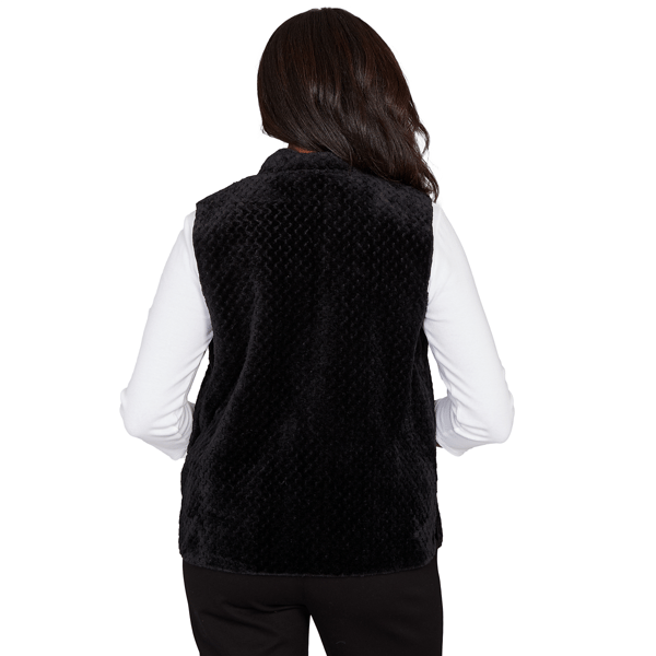 Womens Alfred Dunner Barcelona Plush Fleece Lined Vest