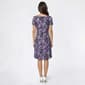 Womens Connected Apparel Short Sleeve Floral Pocket A-Line Dress - image 2