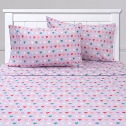 Sweet Home Collection Kids Fun & Colorful Hearts Sheet Set