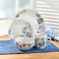 Gibson Home 16pc. Flowers Blue Dinnerware Set - image 1