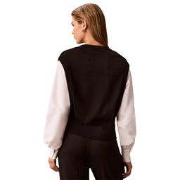 Womens Calvin Klein Long Sleeve Color Block Two in One Sweater