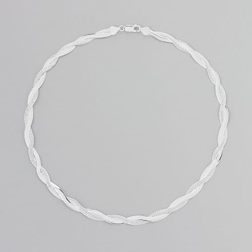 Ellen Tracy Sterling Silver Intertwined Necklace - image 