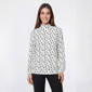 Womens Hasting & Smith Long Sleeve Mock Neck Cat Tee - image 1
