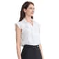 Womens Jones New York Cap Sleeve Ruffle Front Blouse - image 3