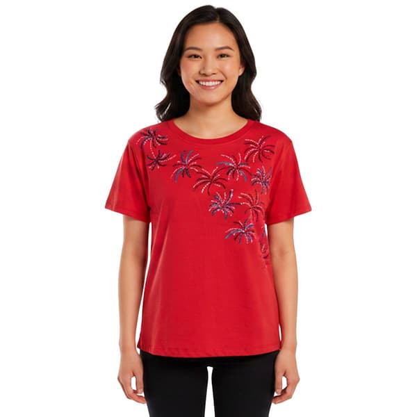 Plus Size Emily Daniels Short Sleeve Americana Fireworks Tee - image 