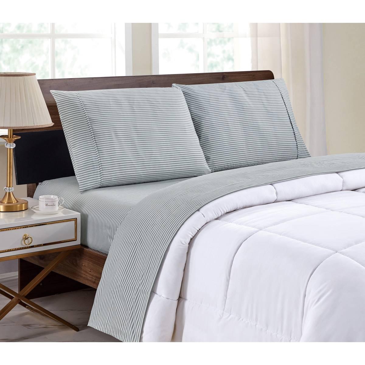 Bibb Home Egyptian Luxury 1800TC Printed 4pc. Sheet Set