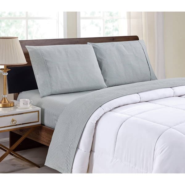 Bibb Home Egyptian Luxury 1800TC Printed 4pc. Sheet Set - image 