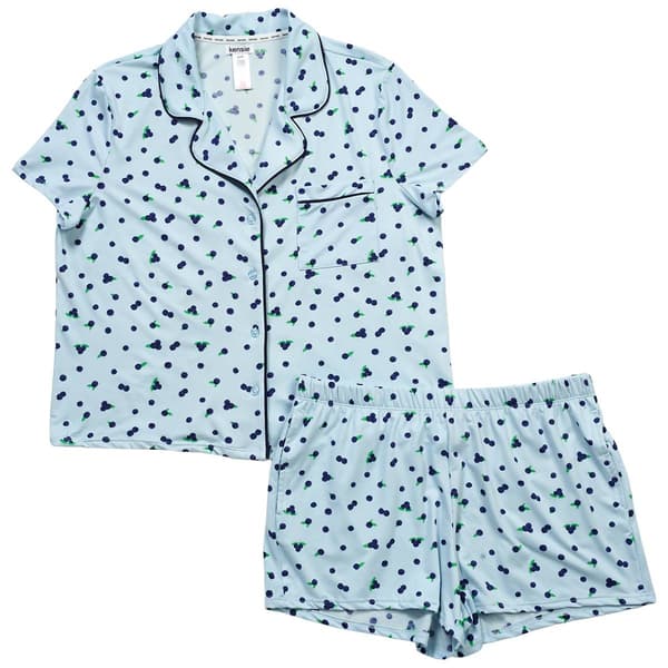 Womens Kensie Short Sleeve Floral Pajama Set - image 