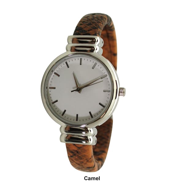 Womens Olivia Pratt™ Faux Snake Skin Bangle Women Watch