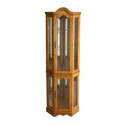 Southern Enterprises Lighted Corner Curio Cabinet