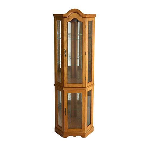 Southern Enterprises Lighted Corner Curio Cabinet
