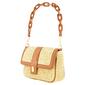 Tommy Bahama Raffia Flap Bag w/ Double Leather Strap - image 2