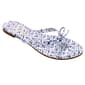 Womens Love 83 Blue Floral Bow Filp Flops - image 1