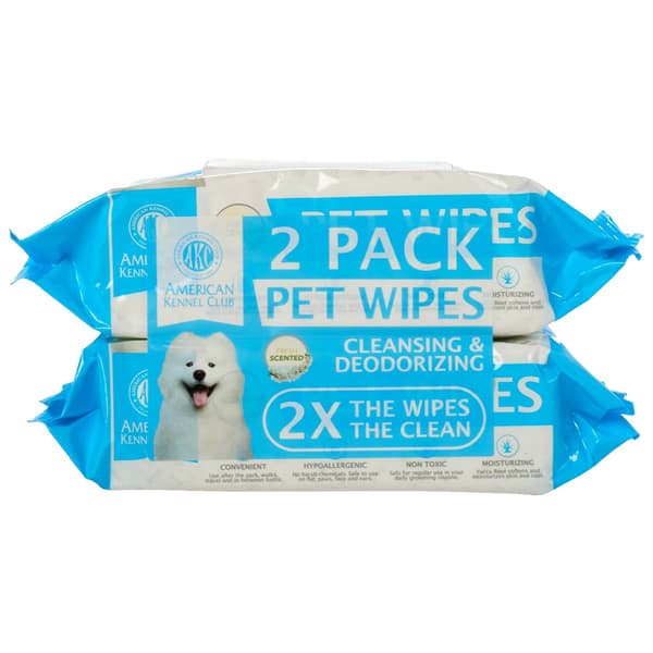 AKC 2pk Cleansing & Deodorizing Pet Wipes - image 