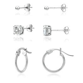 Sterling Silver Earrings - Set of 3
