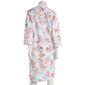 Womens Body Touch Long Sleeve 42" Floral Quilted Zip Robe - image 2