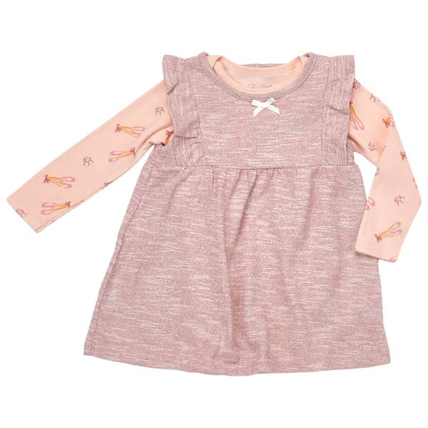 Baby Girl (12-18M) Rene Rofe(R) Marled Jumper & Ballet Bodysuit - image 