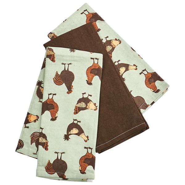 Celine''s Kitchen Farm Rooster 3pk. Kitchen Towel Set - image 