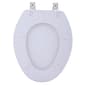 Achim Fantasia Soft Elongated Vinyl White Toilet Seat - image 2