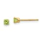 Gemstone Classics&#40;tm&#41; Yellow Gold 3mm. Peridot Stud Earrings - image 1