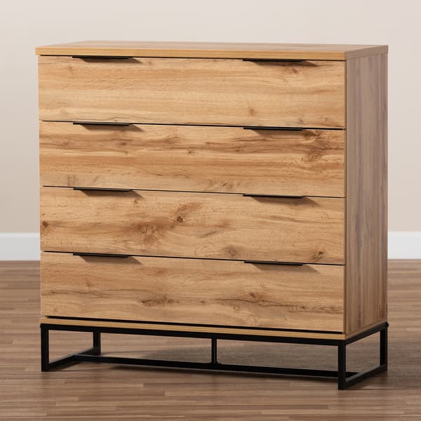 Baxton Studio Reid Modern and Contemporary 4 Drawer Dresser