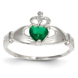 Gold Classics(tm) May Birthstone Claddagh Heart Ring
