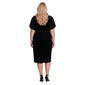 Plus Size SLNY Flutter Sleeve Velvet Dot Blouson Dress - image 2