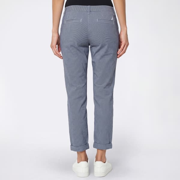 Womens Nautica Montauk Pinstripe Straight Leg Chino Pants