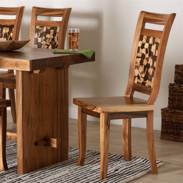 bali & pari Luan Suar Wood Dining Chair