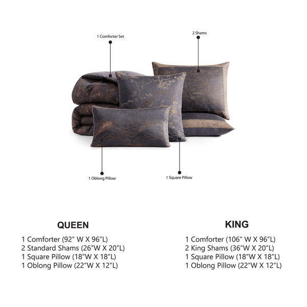 Bebejan Texture Jacquard  5pc. Comforter Set